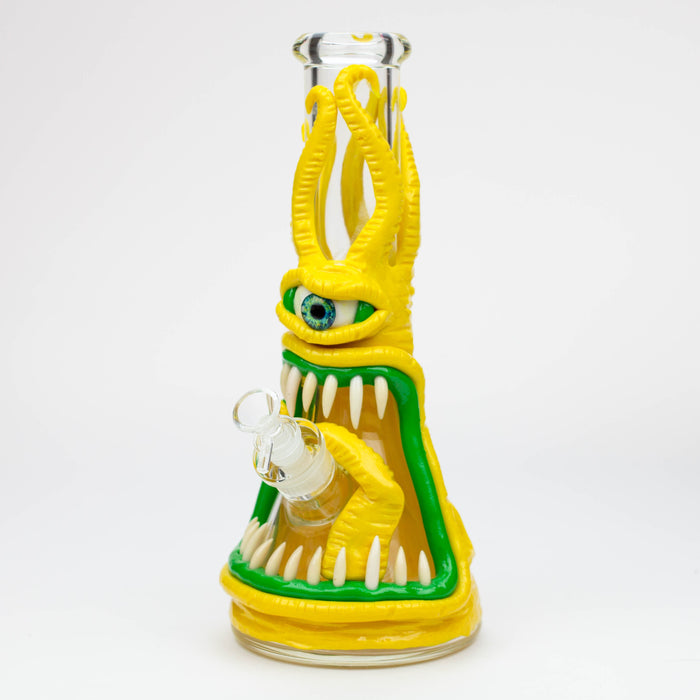 12.5"  Resin 3D artwork 7mm glass beaker water bong [TS112]