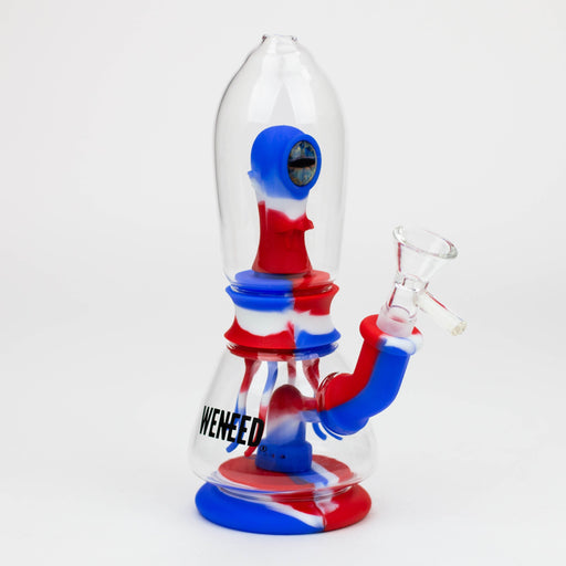 WENEED®- 7" Silicone Monster Double Filter bong Resin · Silicone · Plastic Bong WENEED® Blue/Red