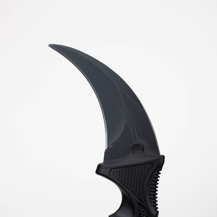Defender 7.5" All  Black Karambit Stainless Steel Tactical Hunting  Knife Sheath [13639]