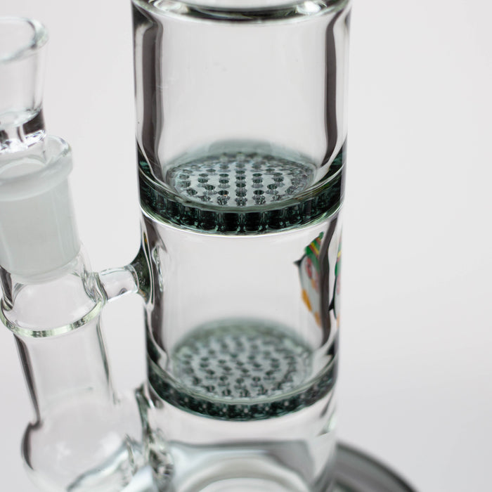 16" tree arm percolator and honeycomb diffuser glass bong [B8] Glass Bong Canadian Distributor