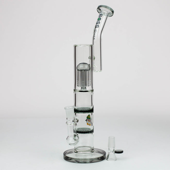 16" tree arm percolator and honeycomb diffuser glass bong [B8] Glass Bong Canadian Distributor