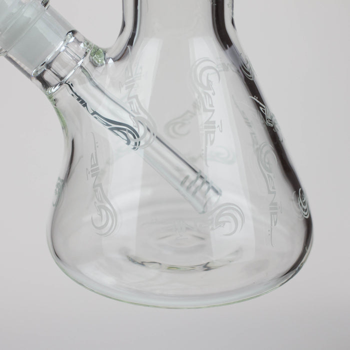 16" Genie pattern 9 mm clear glass water bong [20024]