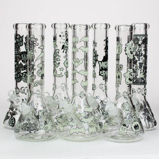 14" Glow in the dark 7 mm glass water bong [YG] Glass Bong Canadian Distributor