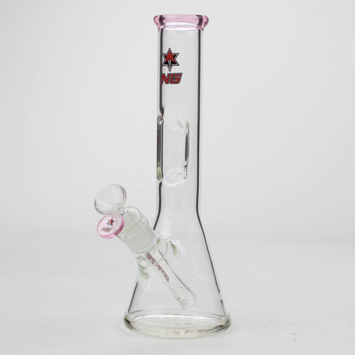 NG-10.5 inch Elbow Ice Pinch Beaker [XY571] Glass Bong High-End Brands Glass Pink