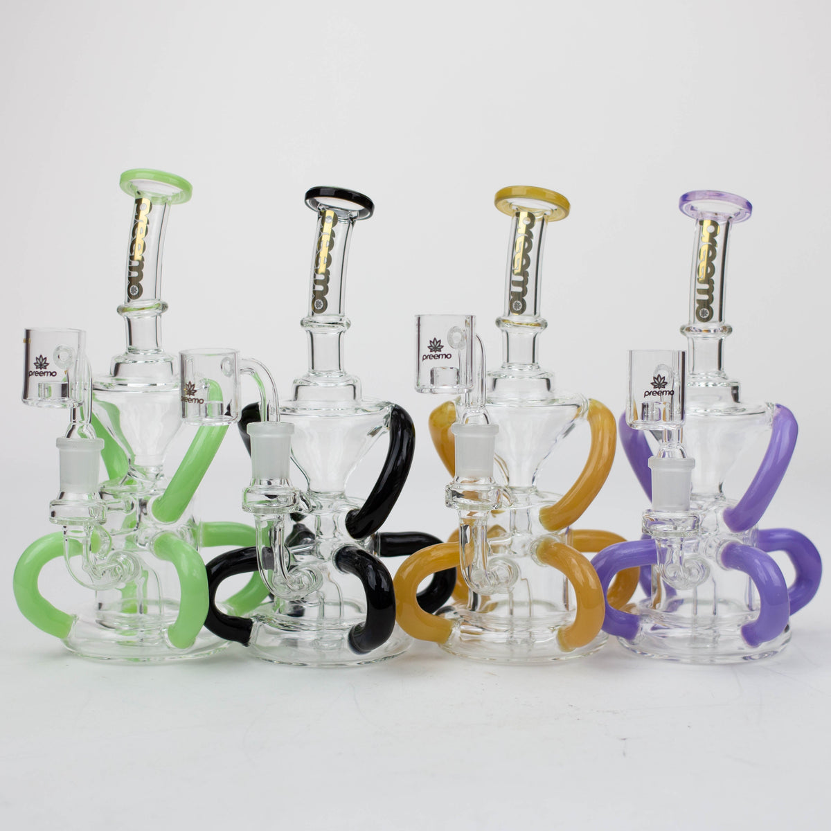 preemo - 8 inch 6-Arm Recycler Rig [P032] — Bong Outlet Canada