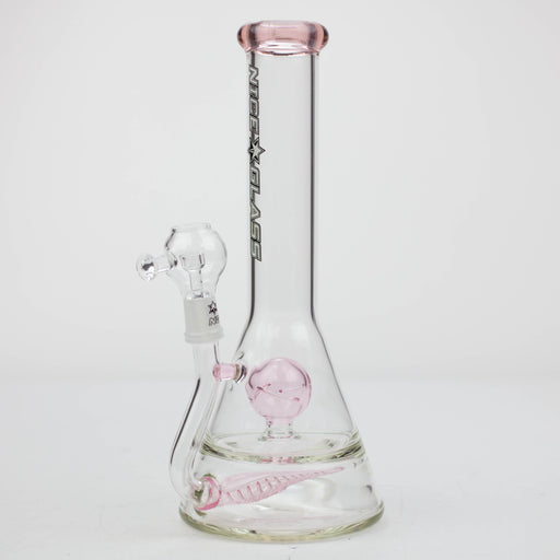NG-11 inch Inline to Ball Perc Oiler [YN1141] Glass Bong High-End Brands Glass Pink