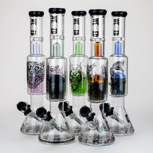 WENEED®-18" Beasts of East Tree Percolator Beaker bong Glass Bong WENEED®