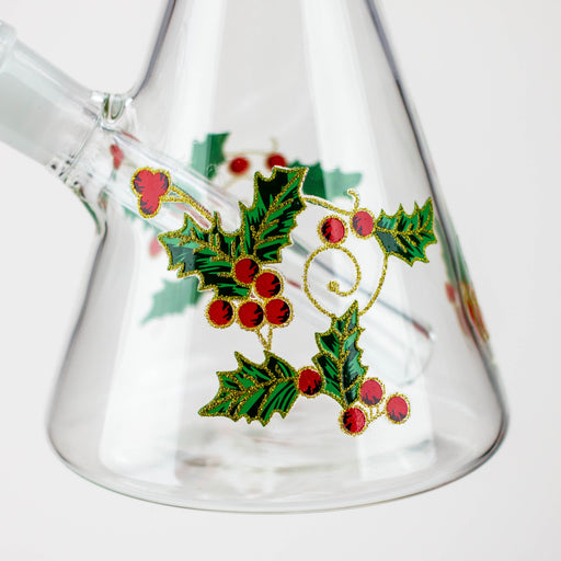 WellCann - 12" glass water bong with Christmas Design Glass Bong Northern Aurora Trading Ltd