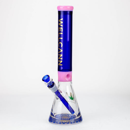 WellCann - 16" 7mm Coloured beaker bong with thick base Glass Bong Northern Aurora Trading Ltd