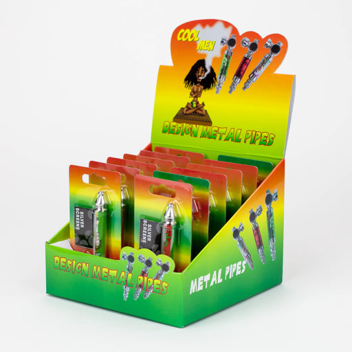 3" Rasta man Metal Pipe with screen display box ( 255F ) Metal Pipe ONE