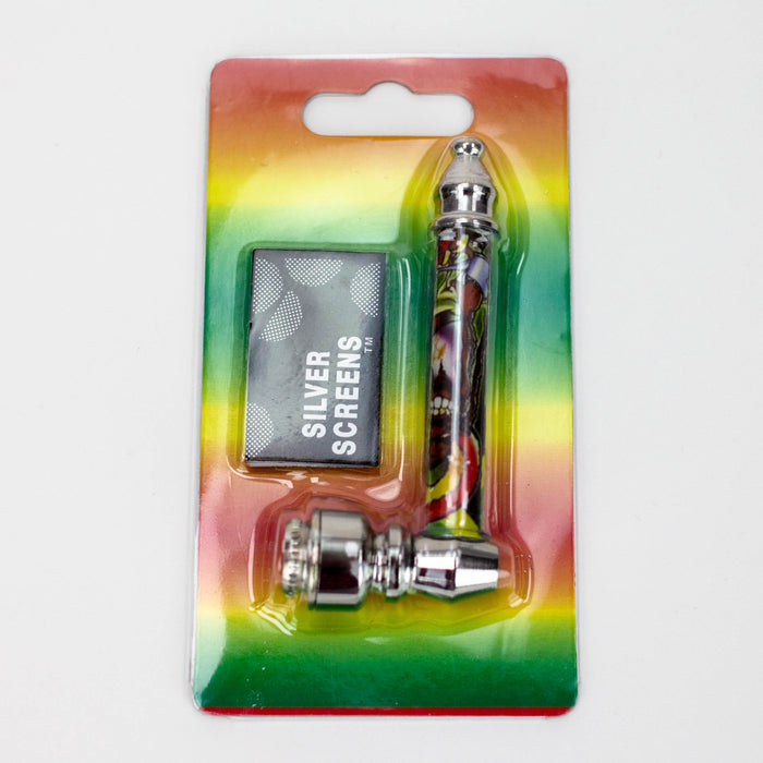 3" Rasta man Metal Pipe with screen display box ( 255F ) Metal Pipe ONE