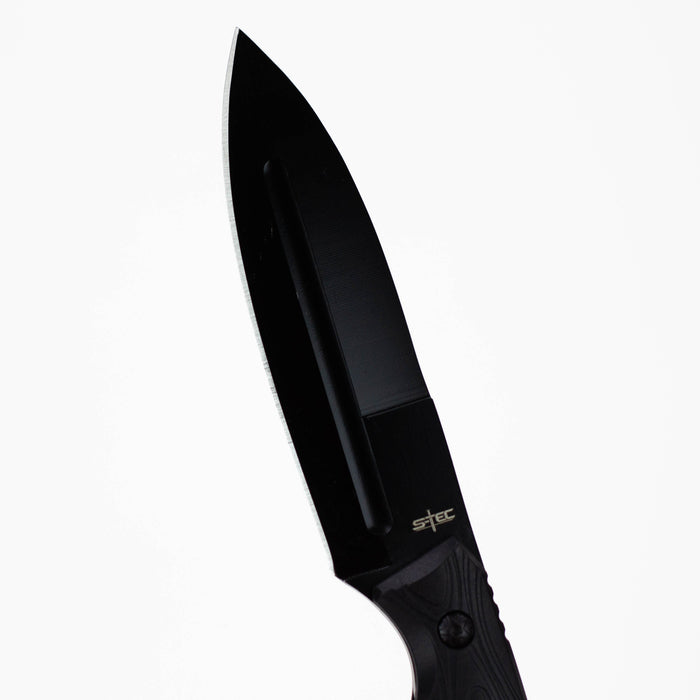 9″ Fixed Blade Full Tang Knife w/ ABS Swivel Sheath [T25146BK]