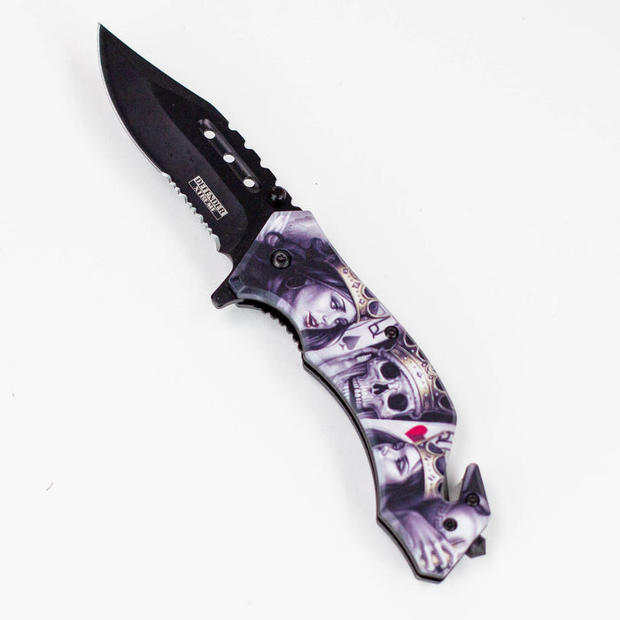 Defender-Xtreme 8″ Glass Breaker Folding Knife [1352x]