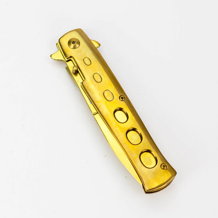 9" Defender Extreme Knife with Belt Clip - Gold [7978]