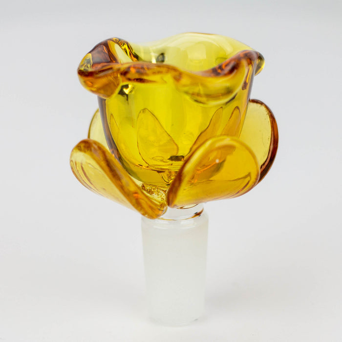 Flower shape glass large bowl