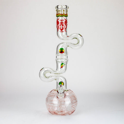 20" Xtream Zig-zag 7 mm glass water bong [XTR-Z036] Glass Bong Canadian Distributor