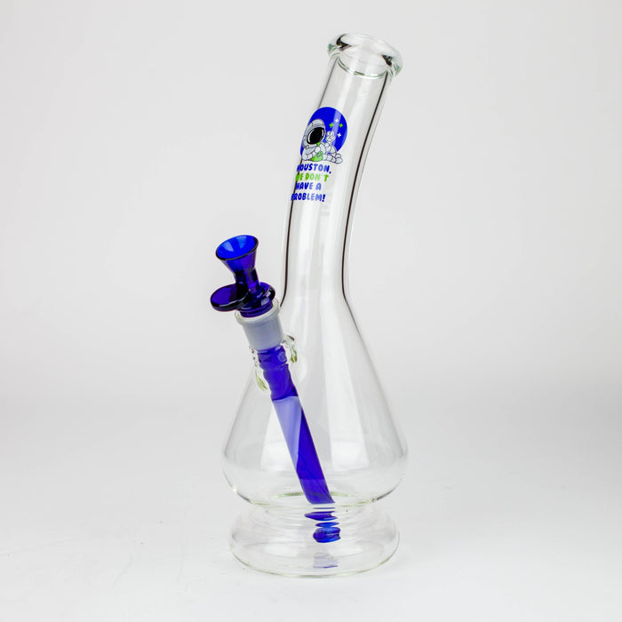 12" 2-in-1 Beaker Glass Bong - Cartoon Design [XTR2022-03]