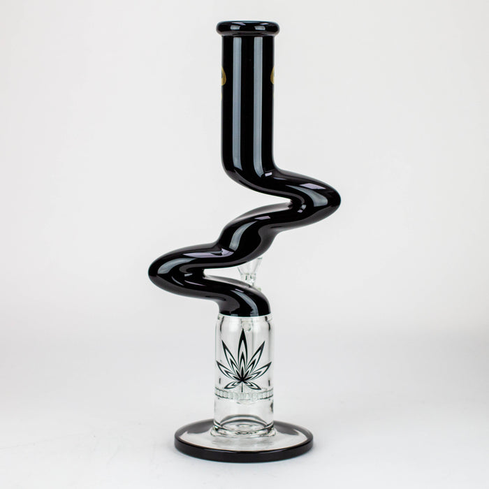 14" Xtream Zig-zag glass water bong [XTR-Z020] Glass Bong Canadian Distributor