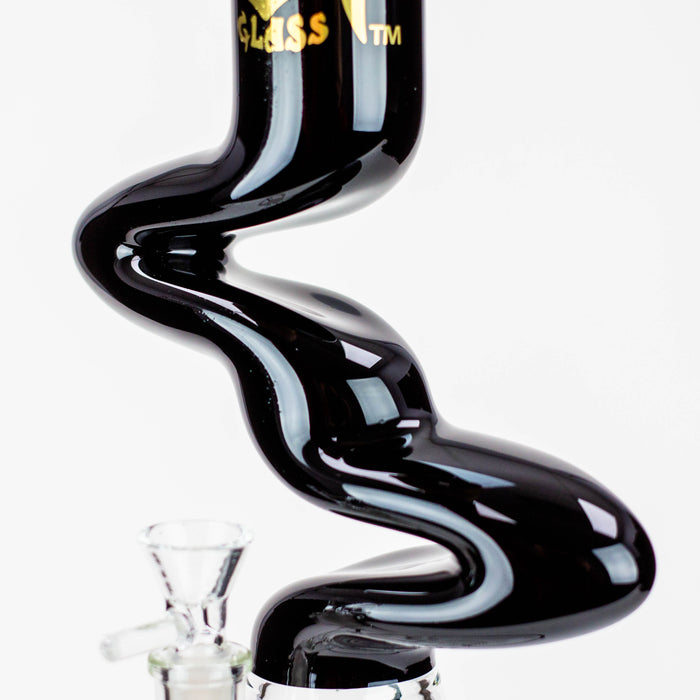 14" Xtream Zig-zag glass water bong [XTR-Z020] Glass Bong Canadian Distributor