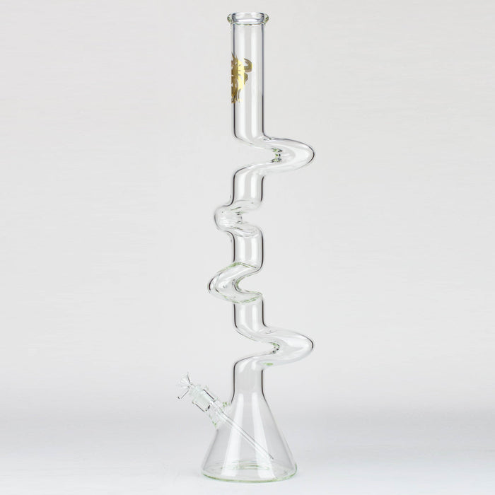 27" Xtream Zig-zag 7 mm glass water bong [XTR-Z026] Glass Bong Canadian Distributor