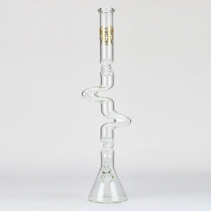 27" Xtream Zig-zag 7 mm glass water bong [XTR-Z026] Glass Bong Canadian Distributor
