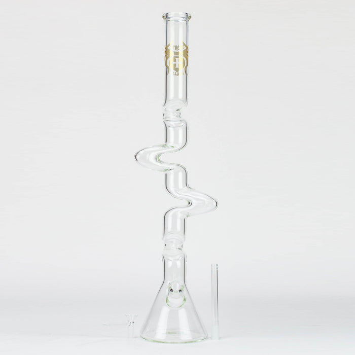 27" Xtream Zig-zag 7 mm glass water bong [XTR-Z026] Glass Bong Canadian Distributor