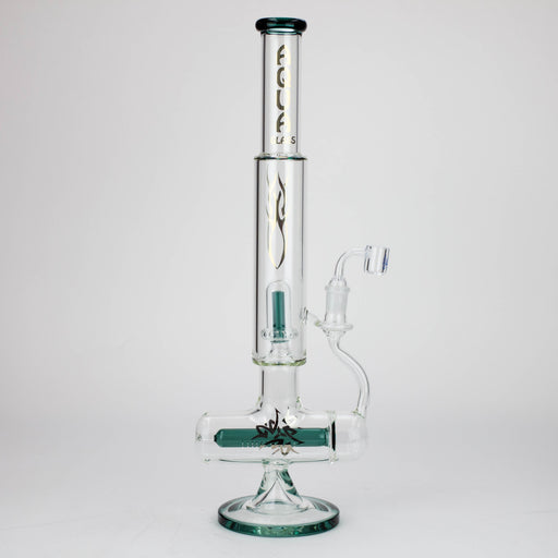21" AQUA Glass 2-in-1 Inline diffuser glass water bong [AQUA102] Glass Bong Canadian Distributor Lake Green
