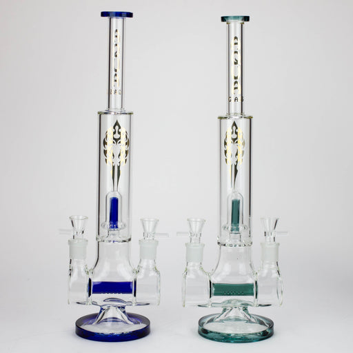 18" AQUA Glass Dual joint showerhead pecolator glass water bong [AQUA105] Glass Bong Canadian Distributor