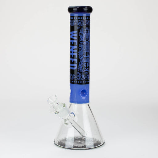 WENEED®-14" Weneed Frosted Aztec 7mm Glass Bong Glass Bong WENEED® Blue