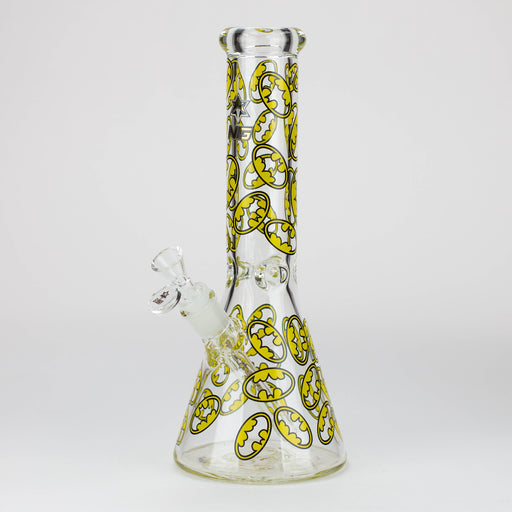 NG- 13 inch Bat Logo 7mm Beaker [S344] Glass Bong High-End Brands Glass Gold