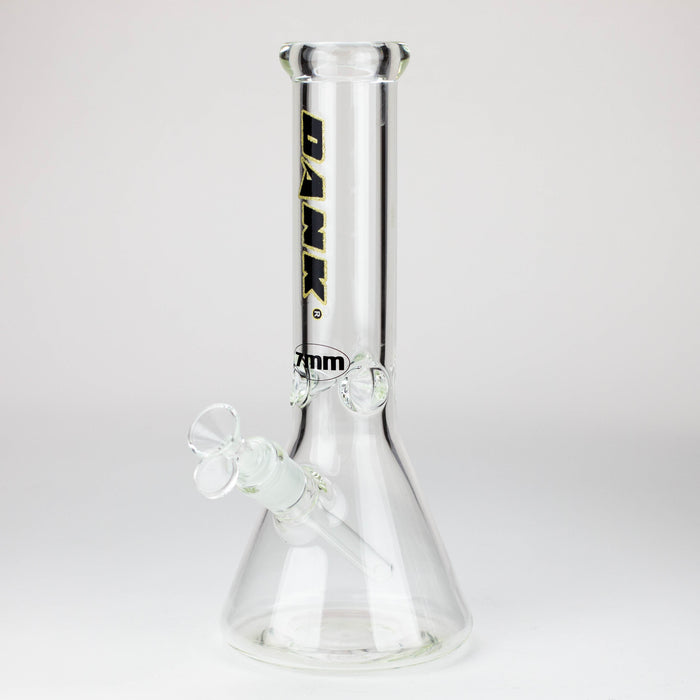 Dank -12" 7mm glass bong with Glitter Logo Glass Bong Northern Aurora Trading Ltd Black / Clear