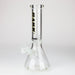 Dank -12" 7mm glass bong with Glitter Logo Glass Bong Northern Aurora Trading Ltd Black / Clear