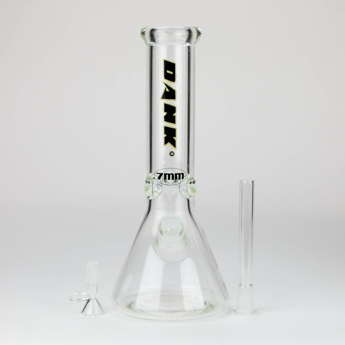 Dank -12" 7mm glass bong with Glitter Logo Glass Bong Northern Aurora Trading Ltd