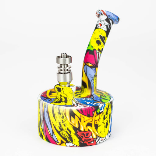 5" silicone detachable water bong with Titanium nail Silicone Bong ONE