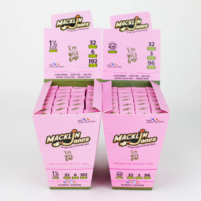 Macklin Jones - Rose Pink Pre-Rolled cone Box - 32 packs Pre-rolled Cone (Display Pack) Macklin Jones