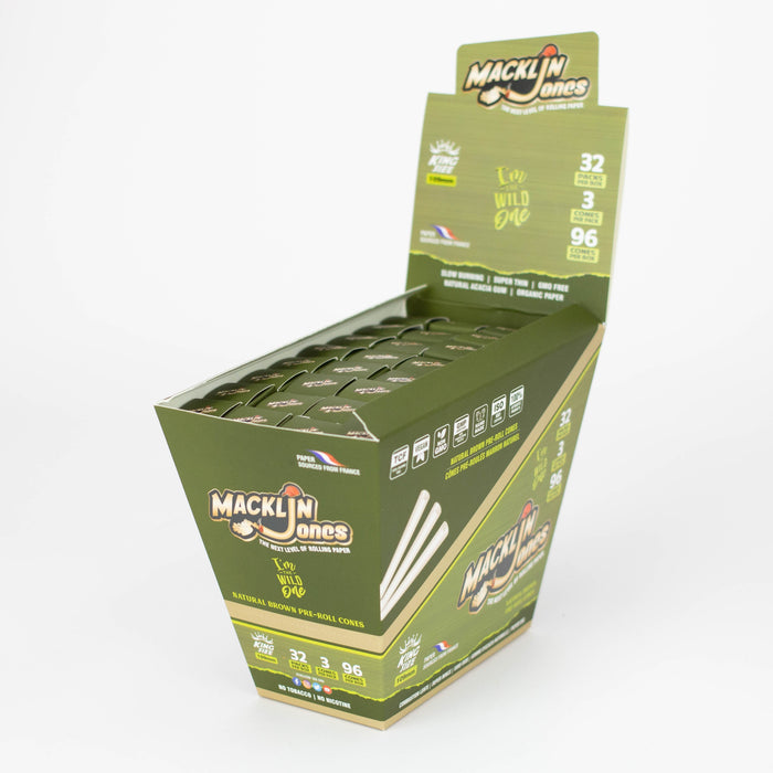 Macklin Jones - Natural Unrefined Pre-Rolled - 32 packs Pre-rolled Cone (Display Pack) Macklin Jones
