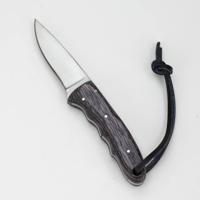 Red Deer 7.5 Inches Full Tang Gray Pakka Wood Hunting Knife [RD-107]