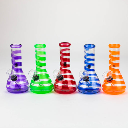 5" Assorted mini beaker glass water bong [PGWP-675] Glass Bong Purple Haze Smoke Inc