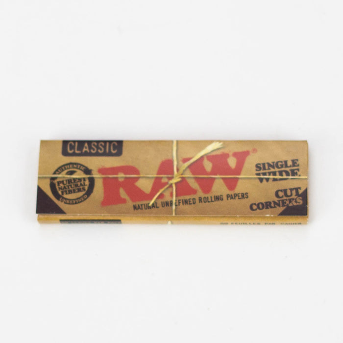 Raw classic single wide cut corners - 50 packs Single Wide Size ONE