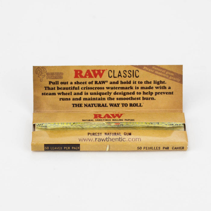 Raw classic single wide cut corners - 50 packs Single Wide Size ONE