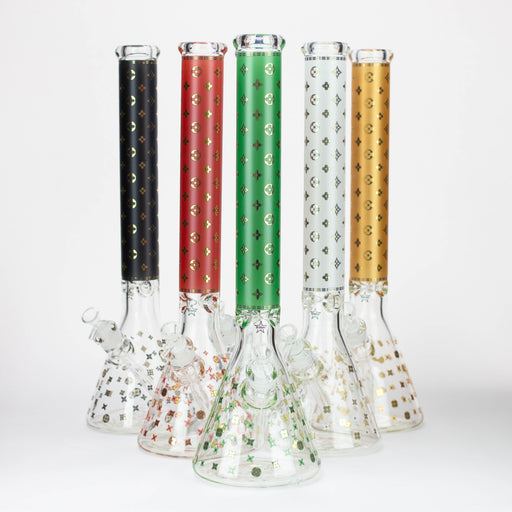 20" Luxury Patterned 9 mm glass water bong [GBT2103] Beaker Bong ONE