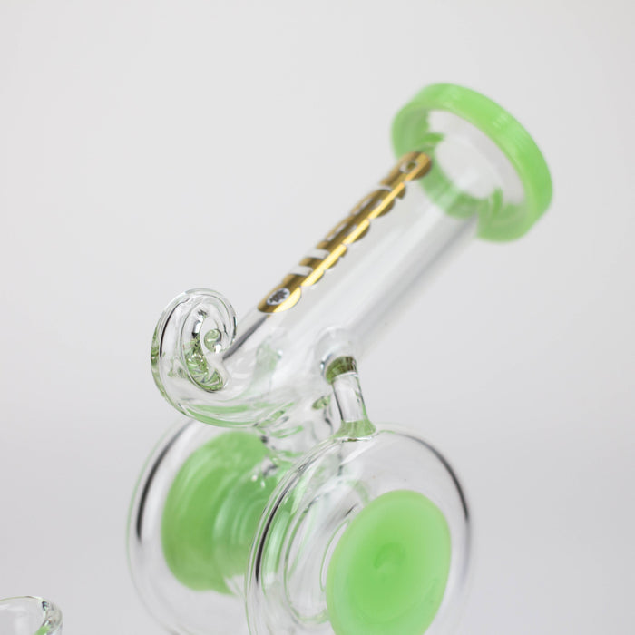 preemo - 10 inch Double Drum Bubbler [P085] Glass Bong preemo