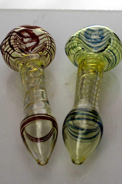 Changing colors spiral glass hand pipe Glass Pipe ONE