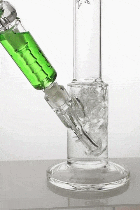 17 inches GENIE thick glass bong with liquid cooling freezer Rig ONE