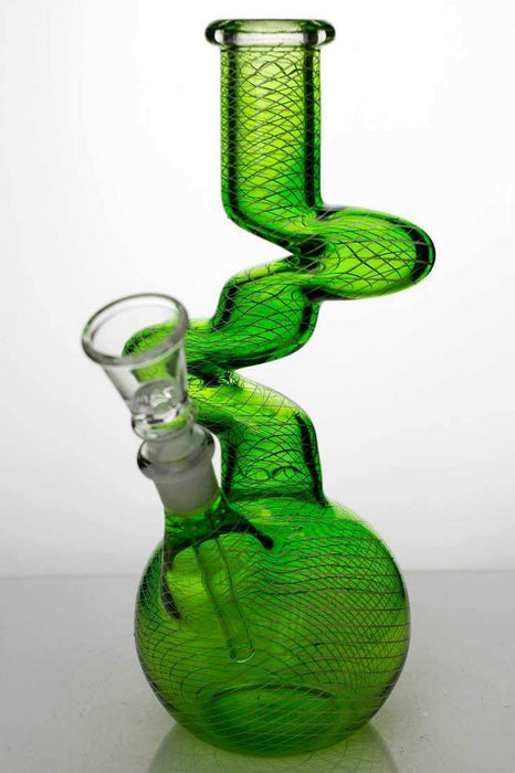 8 in. kink zong water pipe-Green - One Wholesale