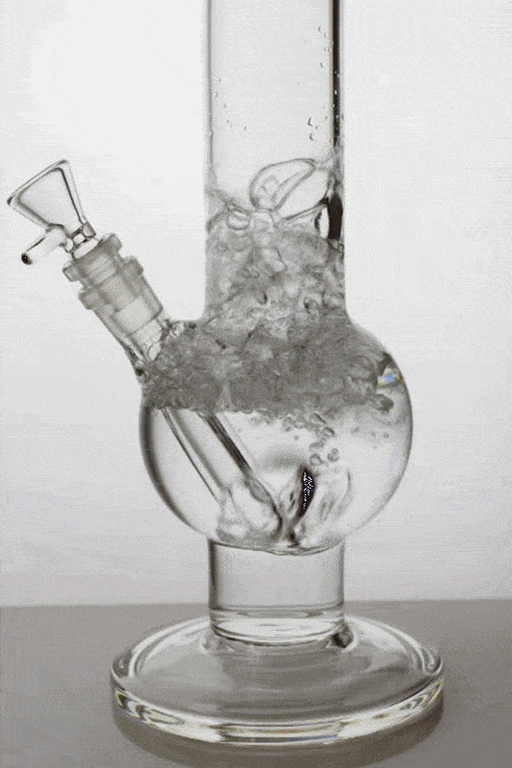 18" clear round base glass water bong Straight Tube Bong ONE