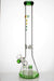 18" Triple Barrel Beaker glass water bong Beaker Bong ONE Green