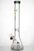 18" Triple Barrel Beaker glass water bong Beaker Bong ONE T-black