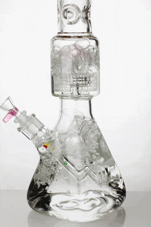 17" My Bong barrel percolator square pyramid base bong Beaker Bong ONE