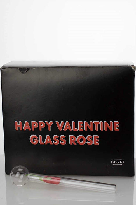 Happy valentine love rose Oil burner pipe-6 inches - One Wholesale